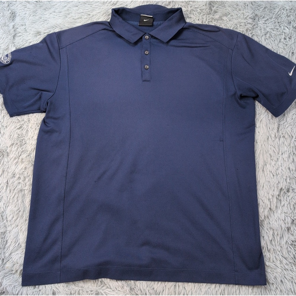 Nike Shirt Mens XL Blue Golf Polo Dri Fit Casual Comfort Athletic Cedar Rapids